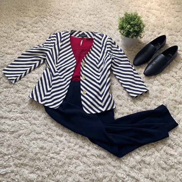 Talbots Nautical Striped Blazer - Picture 5 of 12
